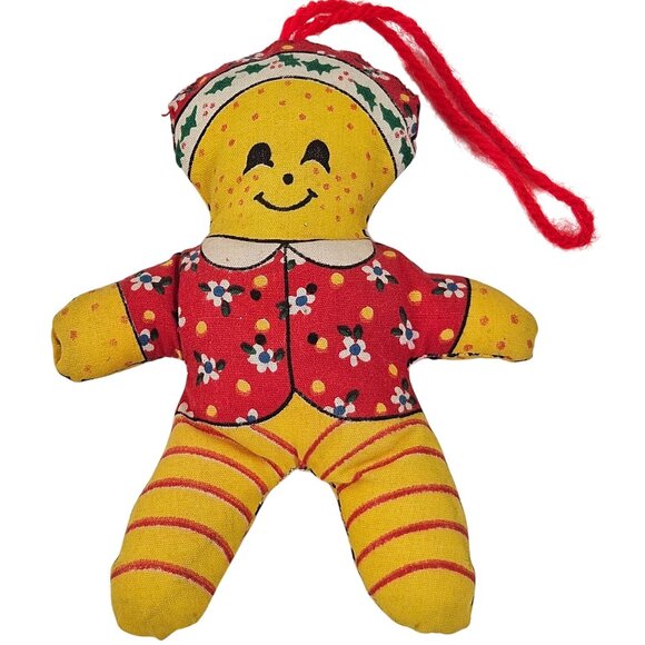 Vintage Fabric Stuffed Ornaments Lot Dolls Animals Horse Retro Handmade Christma - Picture 2 of 10